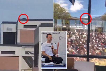 Chilling clips possibly show Charlie Kirk assassin on rooftop moments before and after fatal shooting at UVU