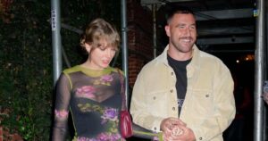 Every Time Travis Kelce Gushed Over Taylor Swift on His and Jason Kelce’s ‘New Heights’ Podcast