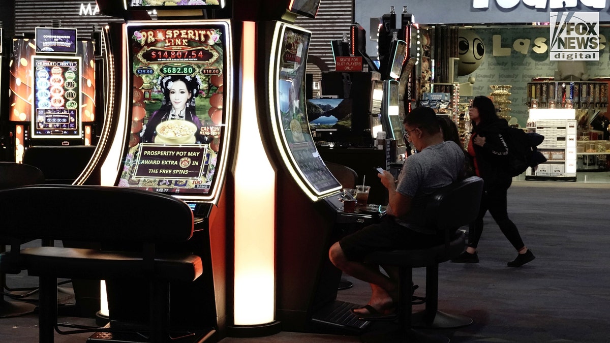 Tourist inside casinos and hotels on a visit to Las Vegas.