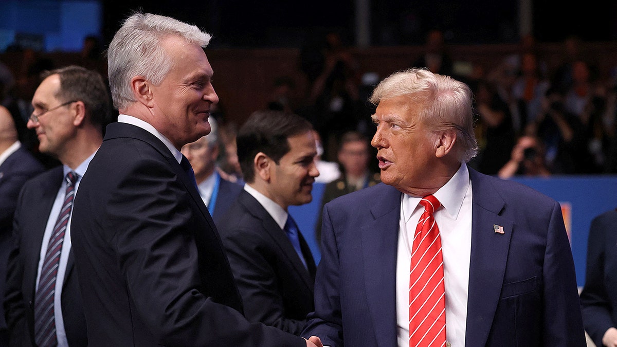 Lithuanian President Gitanas Nauseda and President Donald Trump