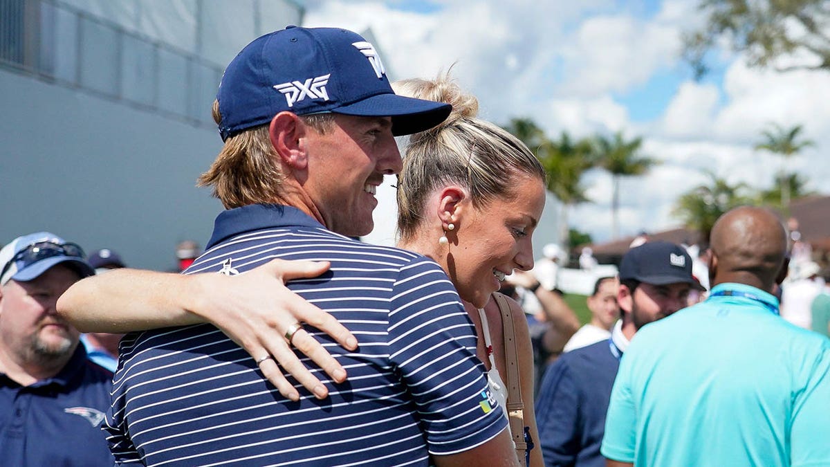 Jake Knapp and Makena White celebrate in February 2025