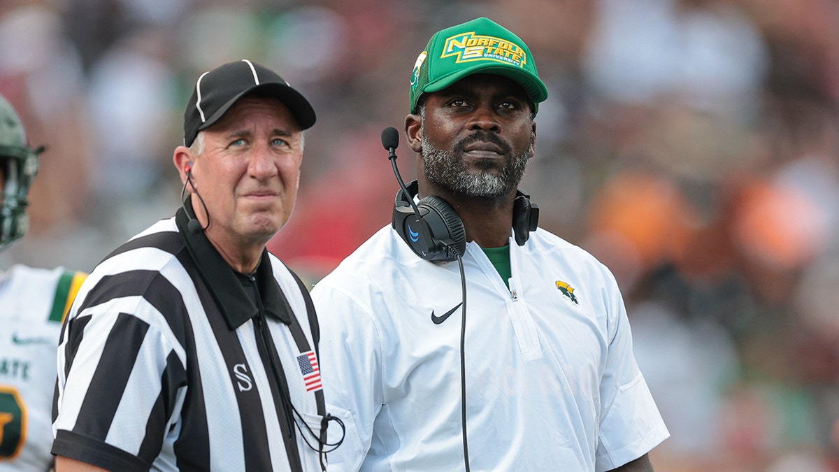 Michael Vick during a Norfolk State game