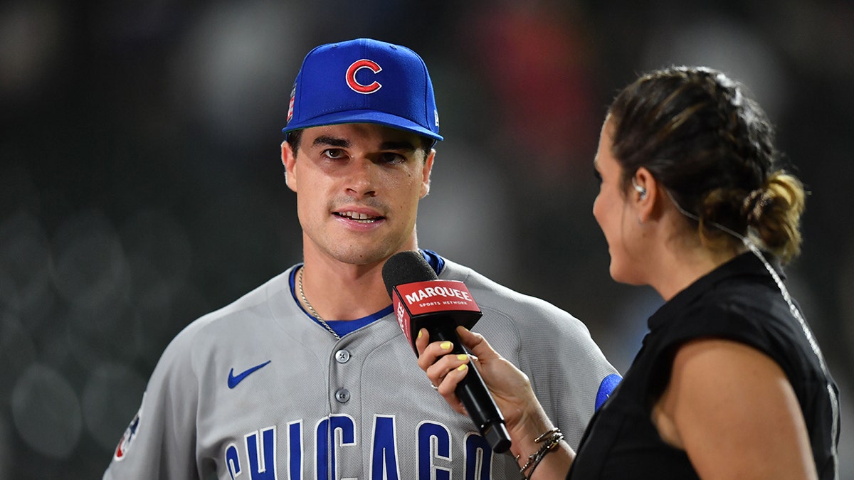 Matt Shaw talks to reporters