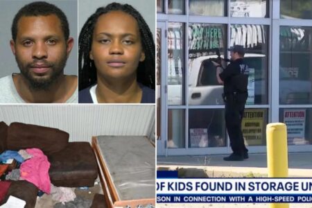 Parents locked kids, baby in ‘putrid’ storage unit while they slept with family dog in SUV: cops