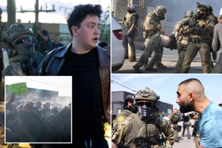 Dem mayor, anti-ICE protesters hit with tear gas, pepper balls during clash with federal agents outside Chicago facility 
