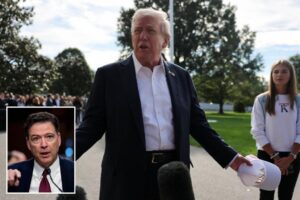 Trump predicts ‘there will be others’ after James Comey indictment, but denies having ‘list’ of enemies to prosecute