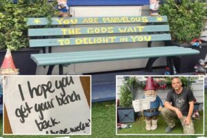 Exclusive | Beloved quirky ‘landmark’ bench swiped from outside NYC home leaves locals fuming: ‘This is why we can’t have nice things’