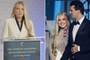 Erika Kirk reveals she wears husband Charlie’s blood-stained pendant that was ripped from his neck as he died