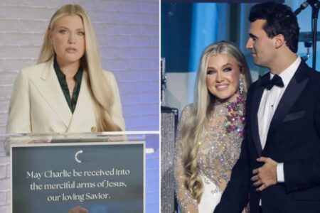 Erika Kirk reveals she wears husband Charlie’s blood-stained pendant that was ripped from his neck as he died