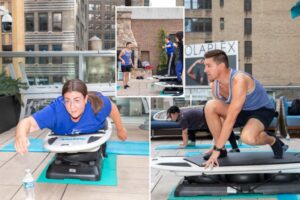 Exclusive | Inside the  surf workout that feels like a beach day — on the rooftop of Margaritaville in Times Square