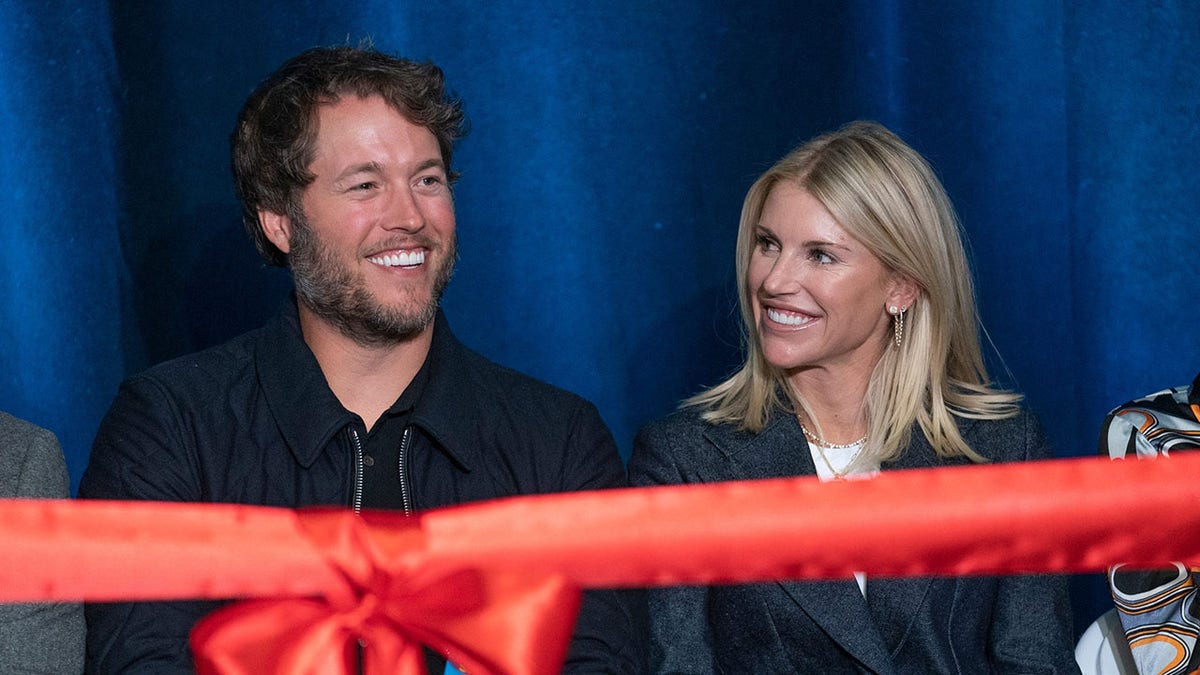 Matthew and Kelly Stafford in Detroit