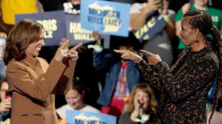 Kamala Harris mentions Michelle Obama only three times in 300-page book. Here’s what she said