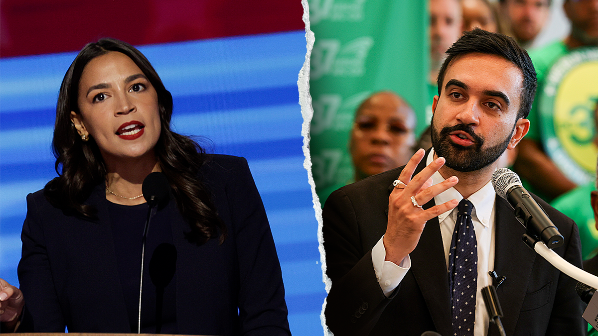 Ocasio-Cortez and Zohran Mamdani in composite image