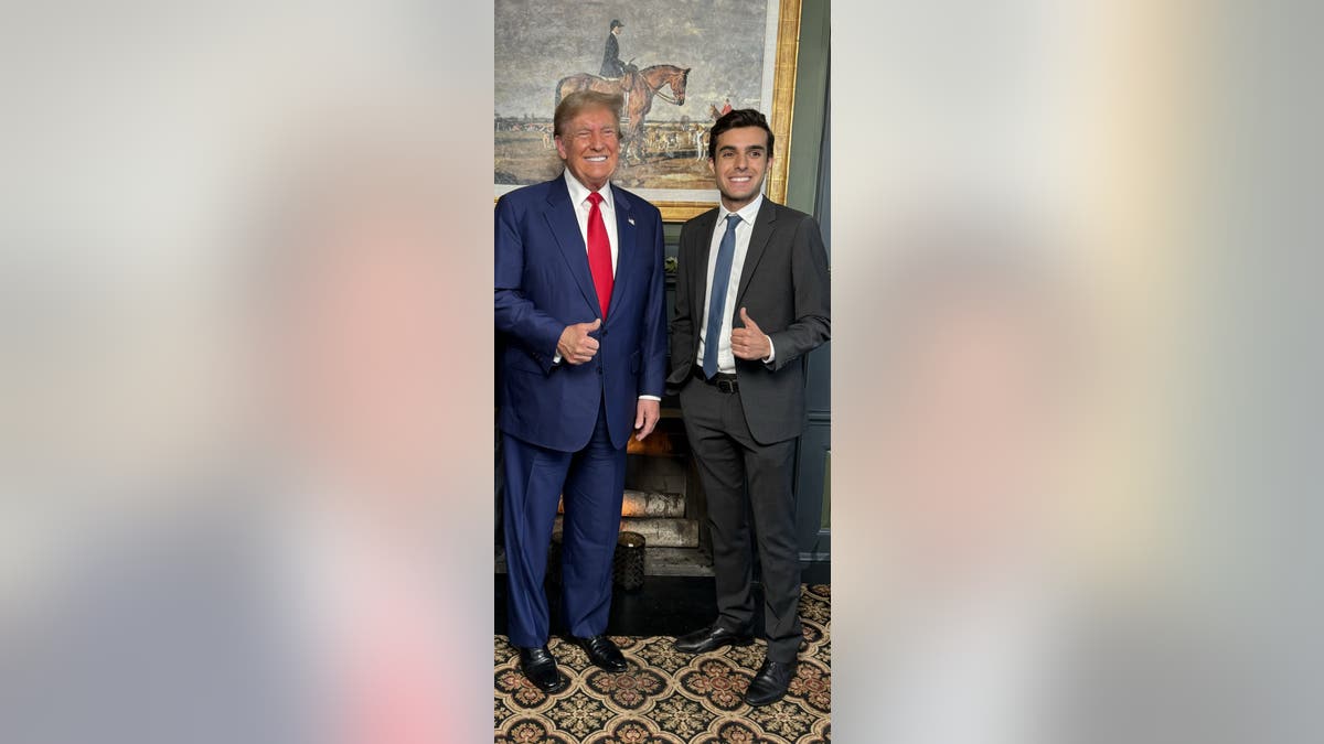 President Donald Trump and Ariel Abergel