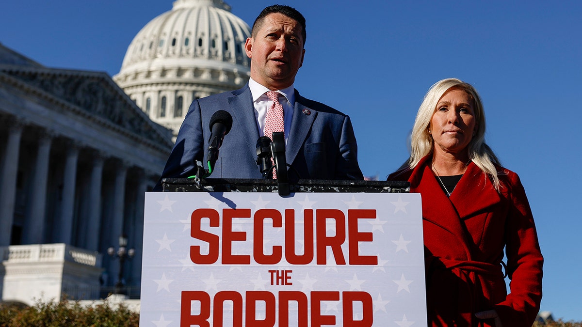 Rep. Tony Gonzales with Rep. Marjorie Taylor Greene