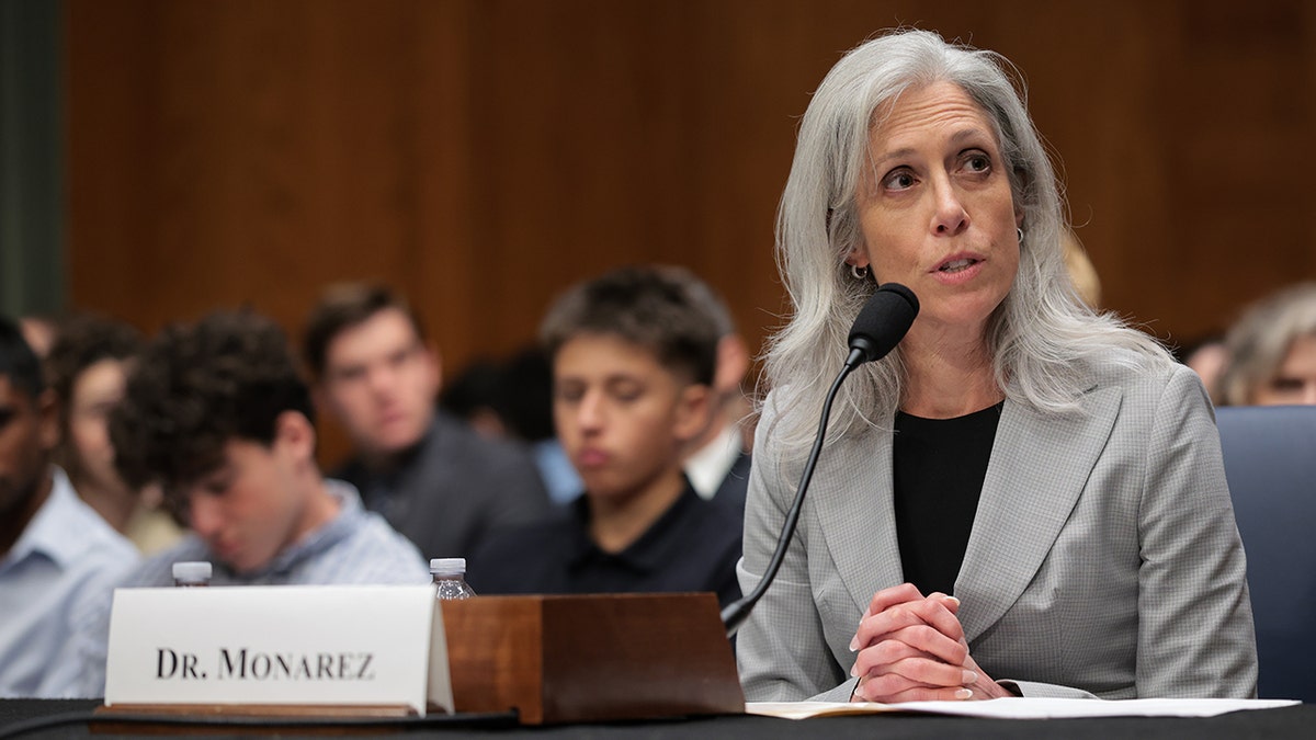 Former CDC Director Susan Monarez testifying during her confirmation hearing