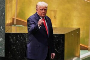 Trump supports NATO countries shooting down Russian aircraft in their airspace, he says with Zelensky at UN