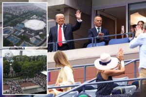 Trump cheered at US Open as he attends men’s final for first time in a decade