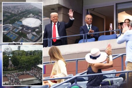 Trump cheered at US Open as he attends men’s final for first time in a decade
