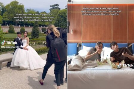 Couple praised for taking 5-hour break on wedding day to do this: ‘This makes so much sense’