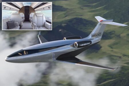 Windowless ‘plane of the future’ airs sky view on video screens — and flyers aren’t impressed: ‘A big tin can’
