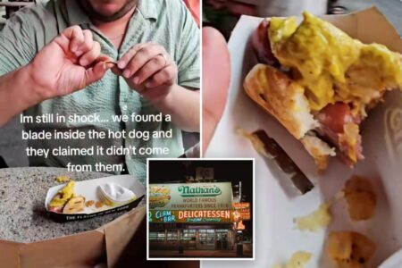 Tourists claim they found blade in Nathan’s Hot Dog on Coney Island: ‘Still in shock’