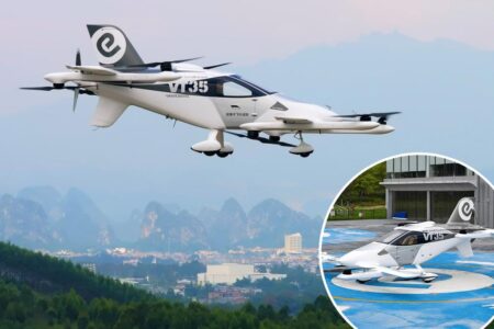 Driverless flying taxis of the future can fly nearly 125 miles on one battery charge