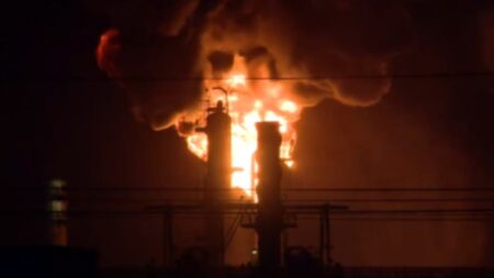 Fire at Chevron refinery sends massive flames shooting into Southern California night sky