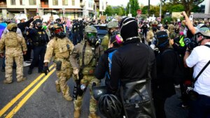 Portland police chief touts ‘crowd support’ approach as ICE facility faces ongoing violence