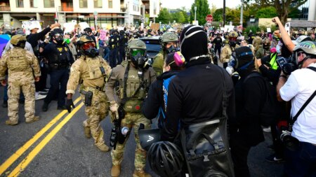 Portland police chief touts ‘crowd support’ approach as ICE facility faces ongoing violence