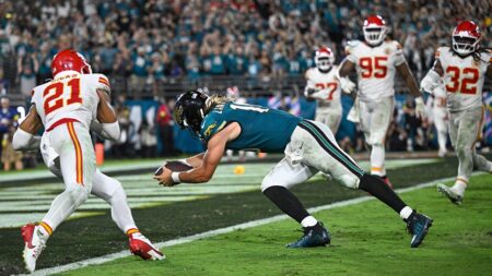 Jaguars’ Trevor Lawrence describes ‘sheer panic’ as he recovered from stumble to score go-ahead TD