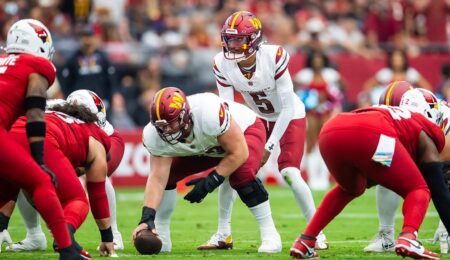 Commanders’ Tyler Biadasz discusses building chemistry with Jayden Daniels