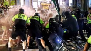 Pro-Palestinian agitators hit with felony ‘promotion of anarchy’ charges after riot in Dem-run city: officials