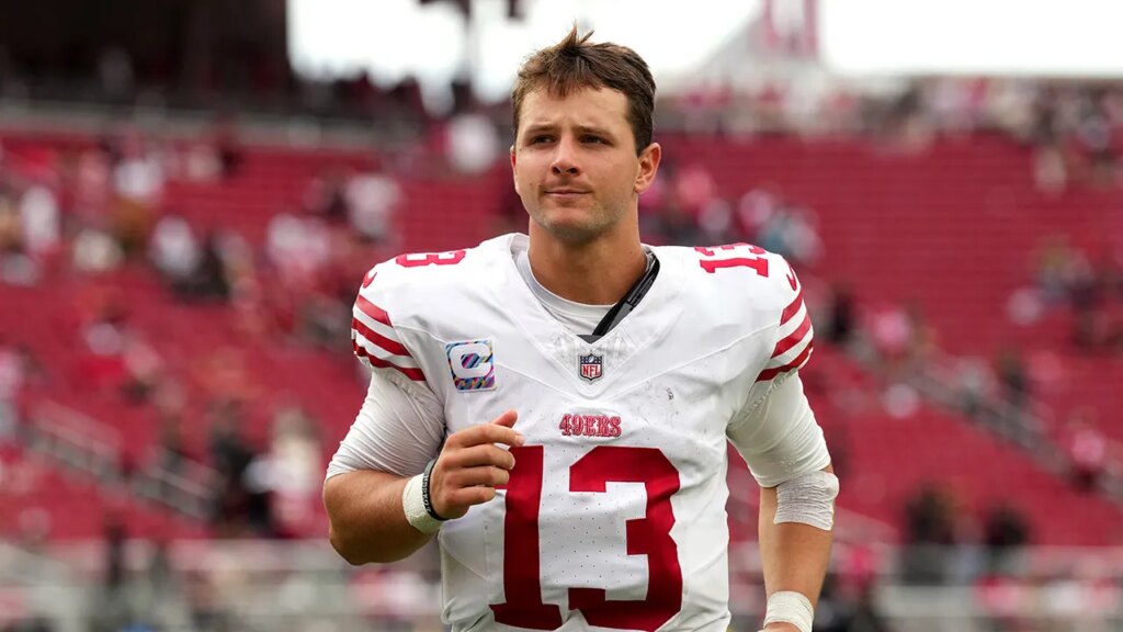 49ers to be without Brock Purdy, Ricky Pearsall due to injuries in game vs Buccaneers