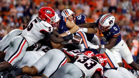 Auburn’s goal-line fumble ignites social media debate, sparks Georgia’s comeback win