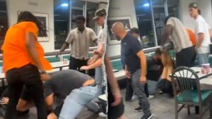 WATCH: Food order mix-up triggers brawl at burger joint, leading to seven arrests