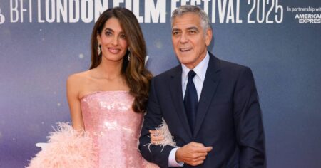 Amal Clooney Wows With ‘Toasted Almond’ Highlights and 8-Inch Haircut on the Red Carpet With George Clooney