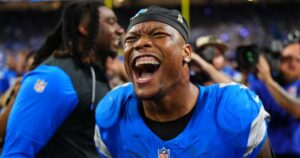 Detroit Lions Star David Montgomery Explains Why He Doesn’t Watch the Super Bowl Halftime Show (Exclusive)