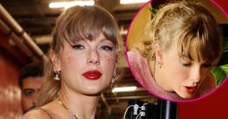 Taylor Swift’s Glitter Freckles Return in Studio Photo After She Wore Them to Travis Kelce’s Game