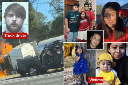 Family of eight including pregnant mom and five children killed in fiery Georgia highway crash