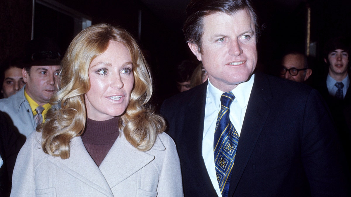 Sen. Ted Kennedy walks with his wife Joan Kennedy