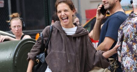 Katie Holmes’ Oddly Flattering Cropped Hoodie Look Is Hiding on Amazon for 