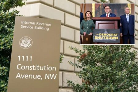 IRS to furlough nearly half its workforce over government shutdown — days before extended deadline for filing taxes