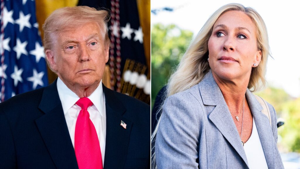 Trump continues hammering MTG after she labels his attacks ‘a dog whistle to dangerous radicals’ Trump continues hammering MTG after she labels his attacks ‘a dog whistle to dangerous radicals’