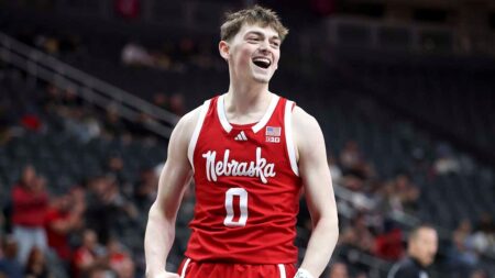 Nebraska basketball player appears to chip tooth after being punched in back of head during game Nebraska basketball player appears to chip tooth after being punched in back of head during game