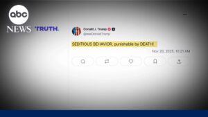 Trump accuses some Democrats of seditious behavior, suggests execution Trump accuses some Democrats of seditious behavior, suggests execution