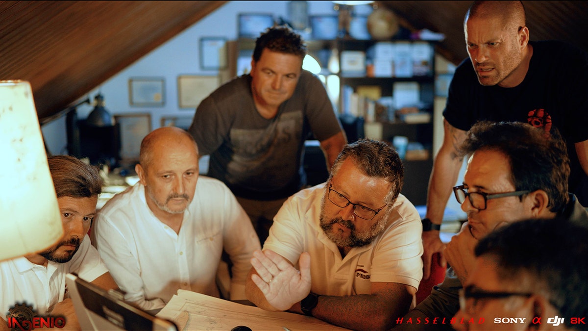 Archaeologists working during the documentary
