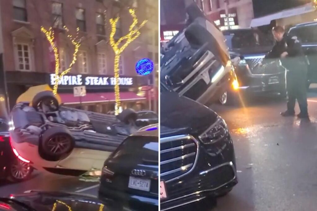 Car thief allegedly steals Porsche, crashes into three cars and flips over in Midtown Car thief allegedly steals Porsche, crashes into three cars and flips over in Midtown