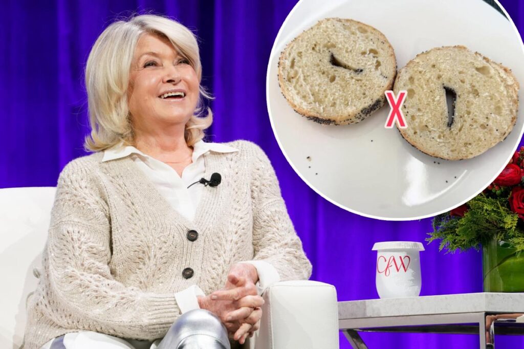 Martha Stewart upsets bagel purists with her ‘unhinged’ approach to breakfast: ‘Put her back in jail’