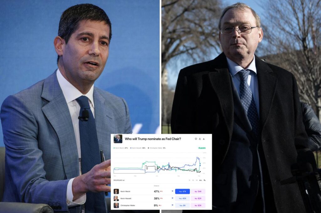 Kevin Hassett regains lead over Kevin Warsh on prediction markets in neck-and-neck Fed chairman race Kevin Hassett regains lead over Kevin Warsh on prediction markets in neck-and-neck Fed chairman race